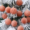 thumbnail image 1 of 12-Pack Flocked Christmas Ball Ornaments, 2.36 Inch Plush Hanging Decor for Tree Window, Multi-Color Set(Rose Gold), 1 of 4