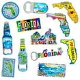 12 Pack Florida Refrigerator Souvenir Gifts, Metal Collection