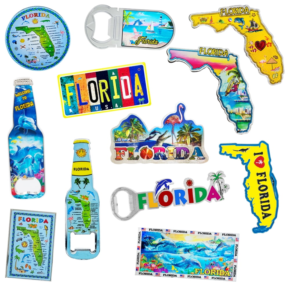 12 Pack Florida Refrigerator Magnets - 12 Pack Florida Refrigerator Magnets Souvenir Gifts Metal Collection Magnets Bulk Maps Dolphins Turtles Palm Trees Flamingo Miami Orlando Key West 1b765f3a Bc1e 4f7f Ad3f 32b1c86cdeb9.f6abb48d79c4b27ff885a9a7e4b19376 