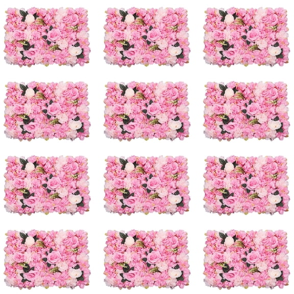 12 Pack Flower Wall Panel Artificial Floral Wall Panels Wedding Home Decor