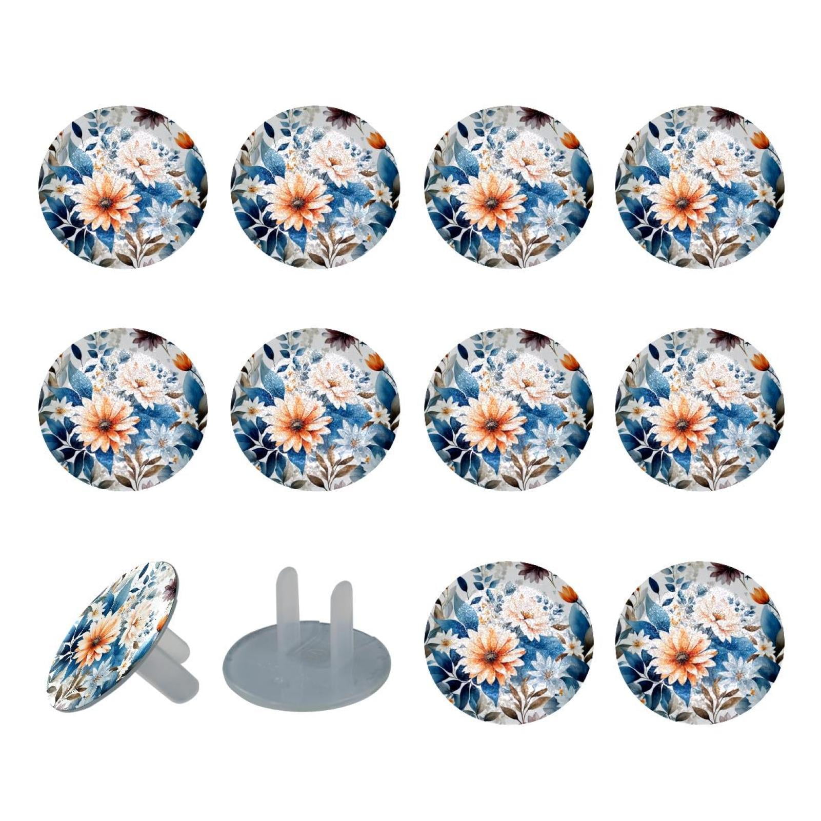 40-Pack Baby Proof Outlet Covers - US 3-Prong Socket Protectors White