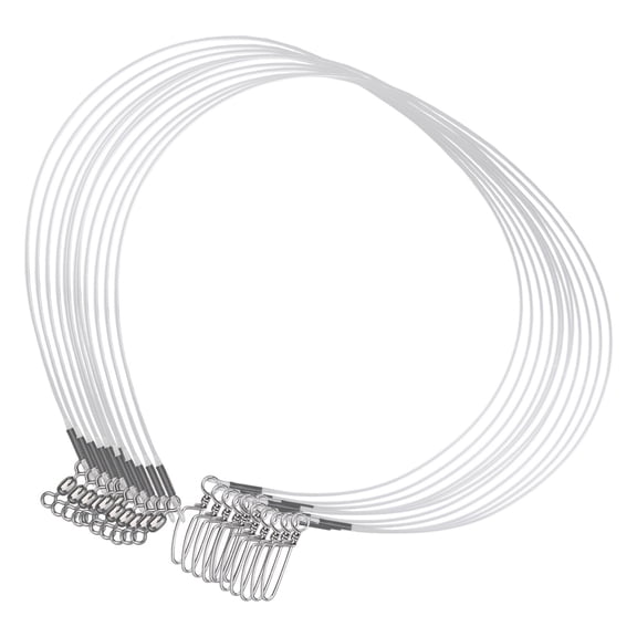 12 Pack Fluorocarbon Fishing Leader Line 20LB to 80LB with Swivels 6 to 24 Inches for Saltwater and Freshwater-18in