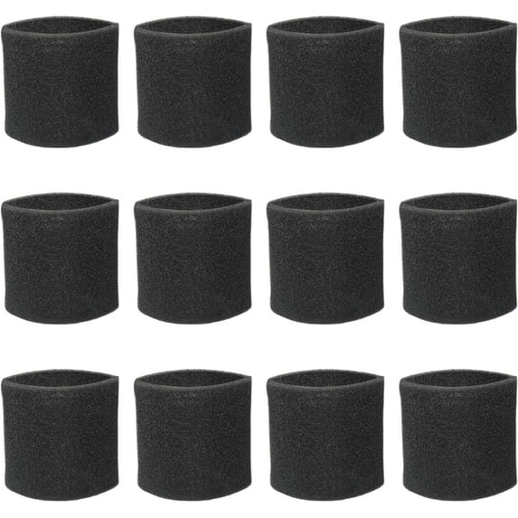 12-Pack,Foam Filter for Wet Pick-up, VFF51 3701, Fits HART 5 to 20 Gallon Wet/Dry Vacuum Cleaners