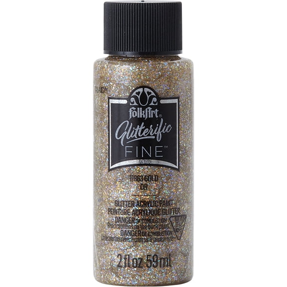 FolkArt Glitterific Fine Glitter Acrylic Paint, 12 Pack