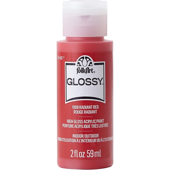 FolkArt Glossy High-Gloss Acrylic Paint, 12 Pack