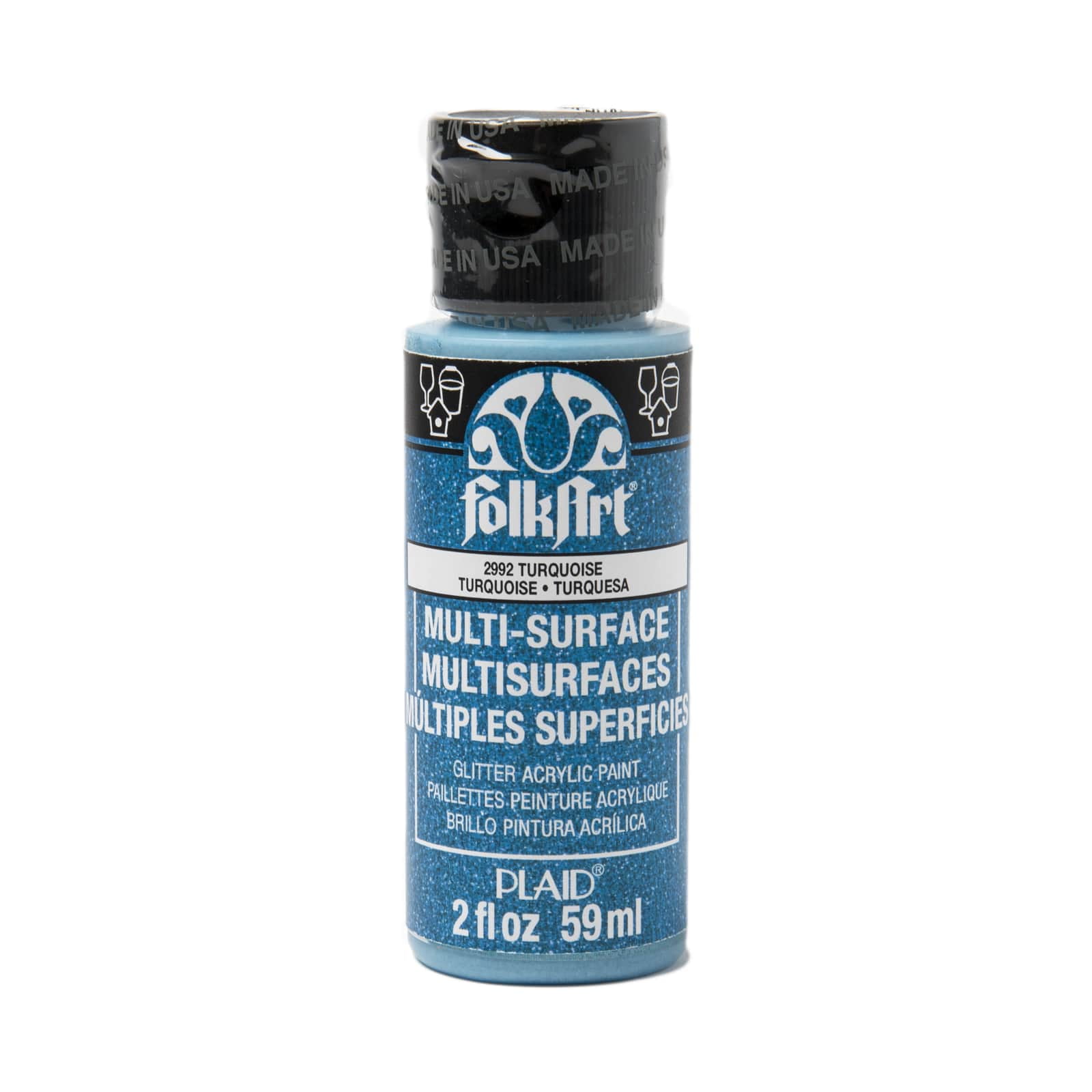 12 Pack FolkArt® MultiSurface Glitter Acrylic Paint