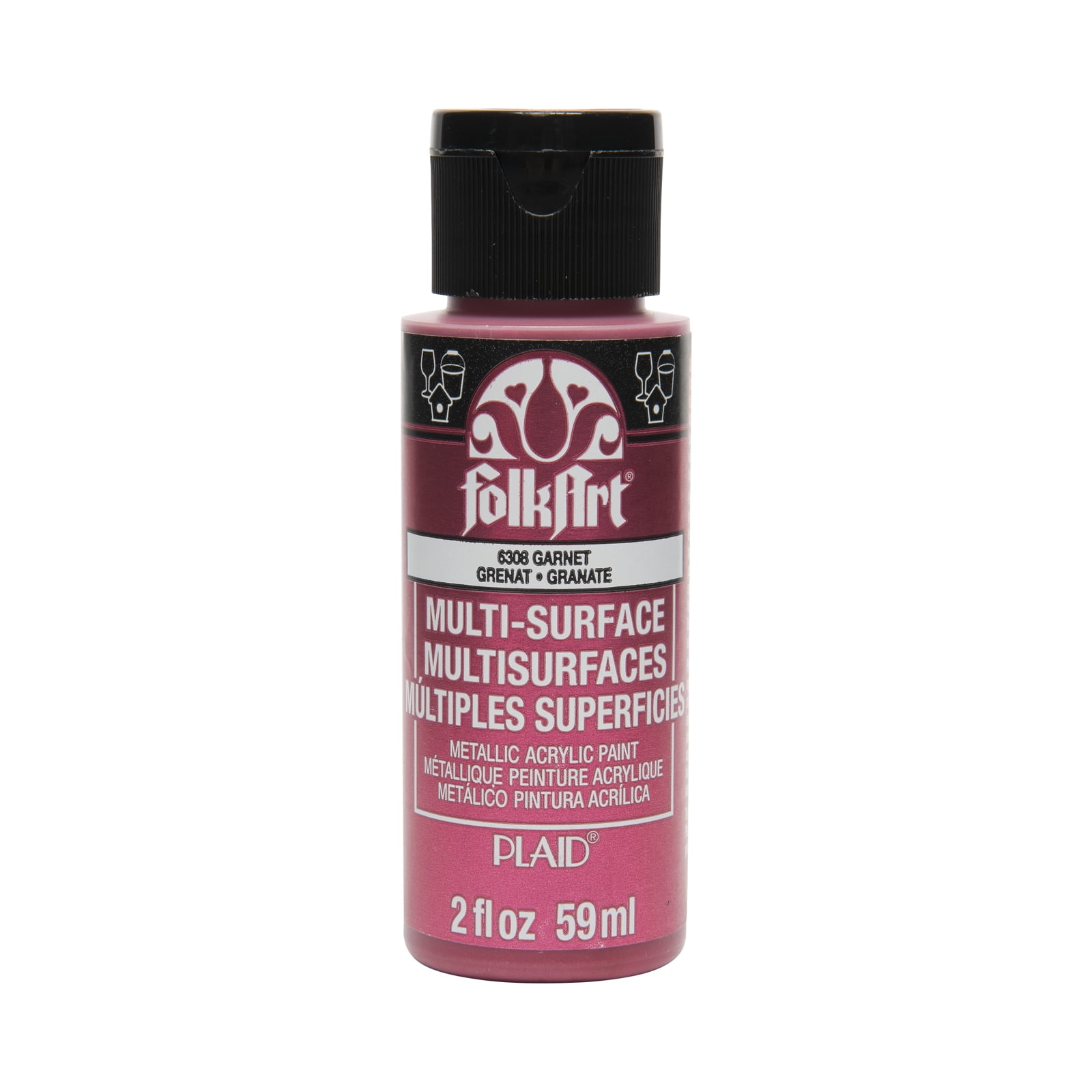 FolkArt Multi-Surface Metallic Acrylic Paint, 12 Pack