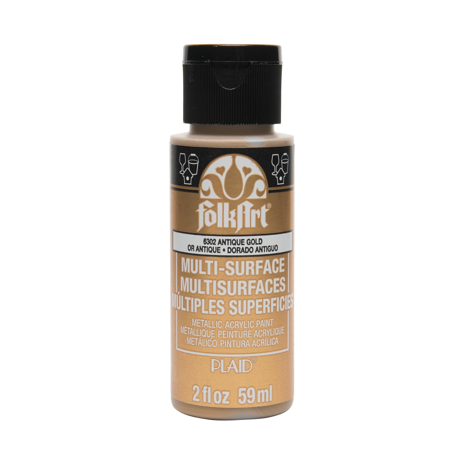 FolkArt Multi-Surface Metallic Acrylic Paint, 12 Pack