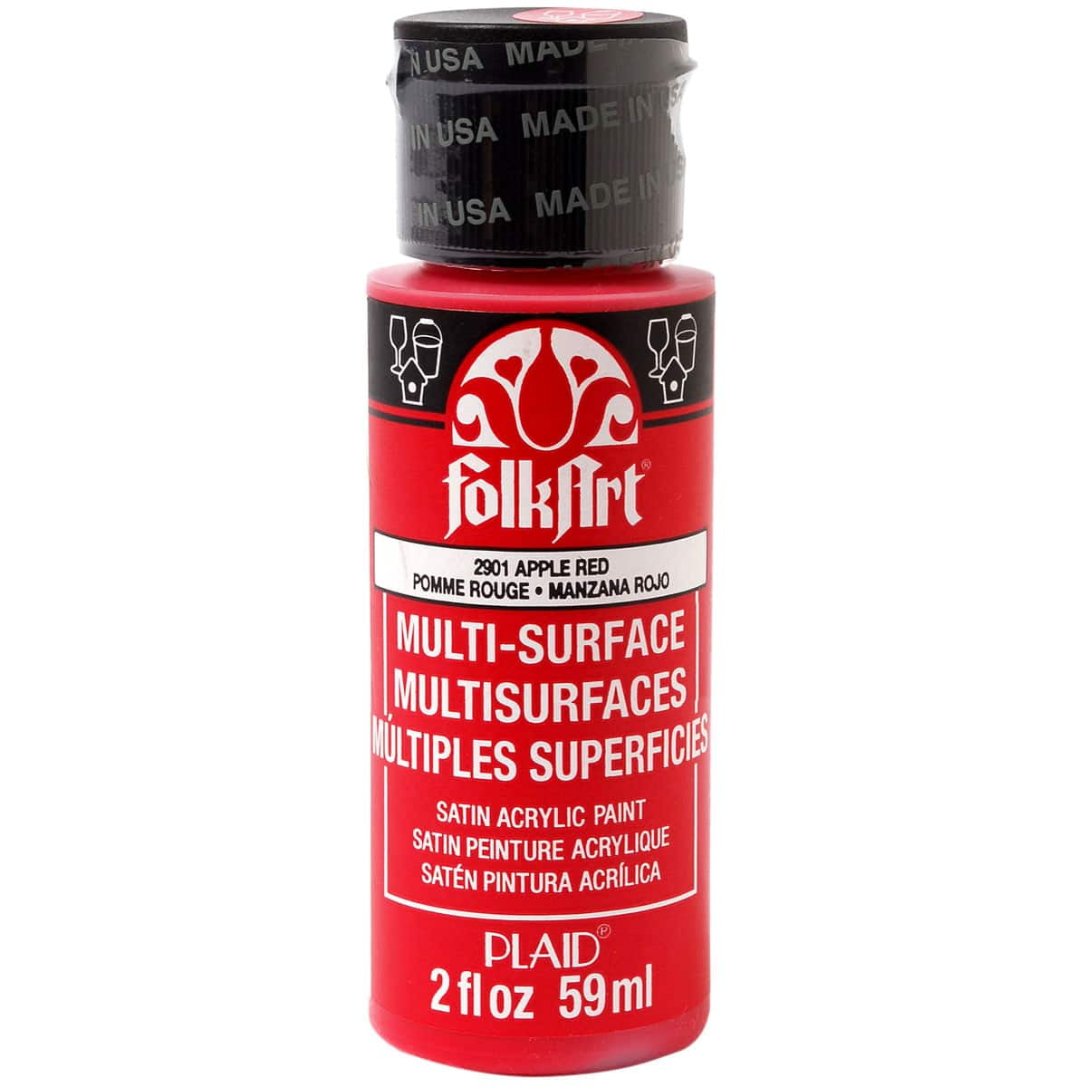 FolkArt Multi-Surface Satin Acrylic Paint, 2oz., 12 Pack