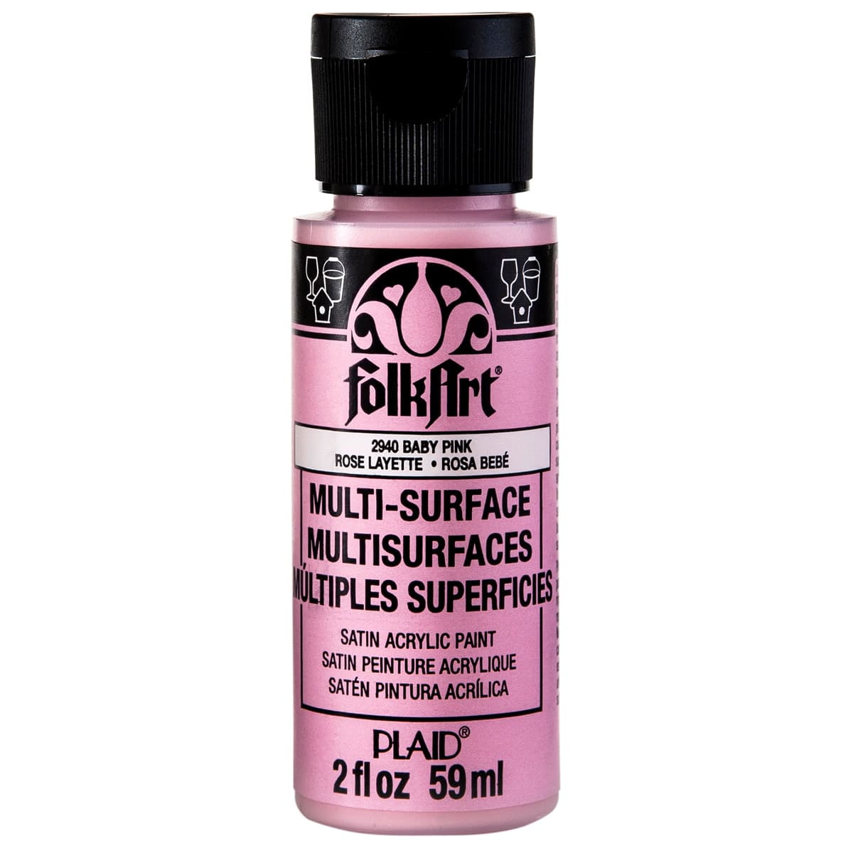 FolkArt Multi-Surface Satin Acrylic Paint, 2oz., 12 Pack
