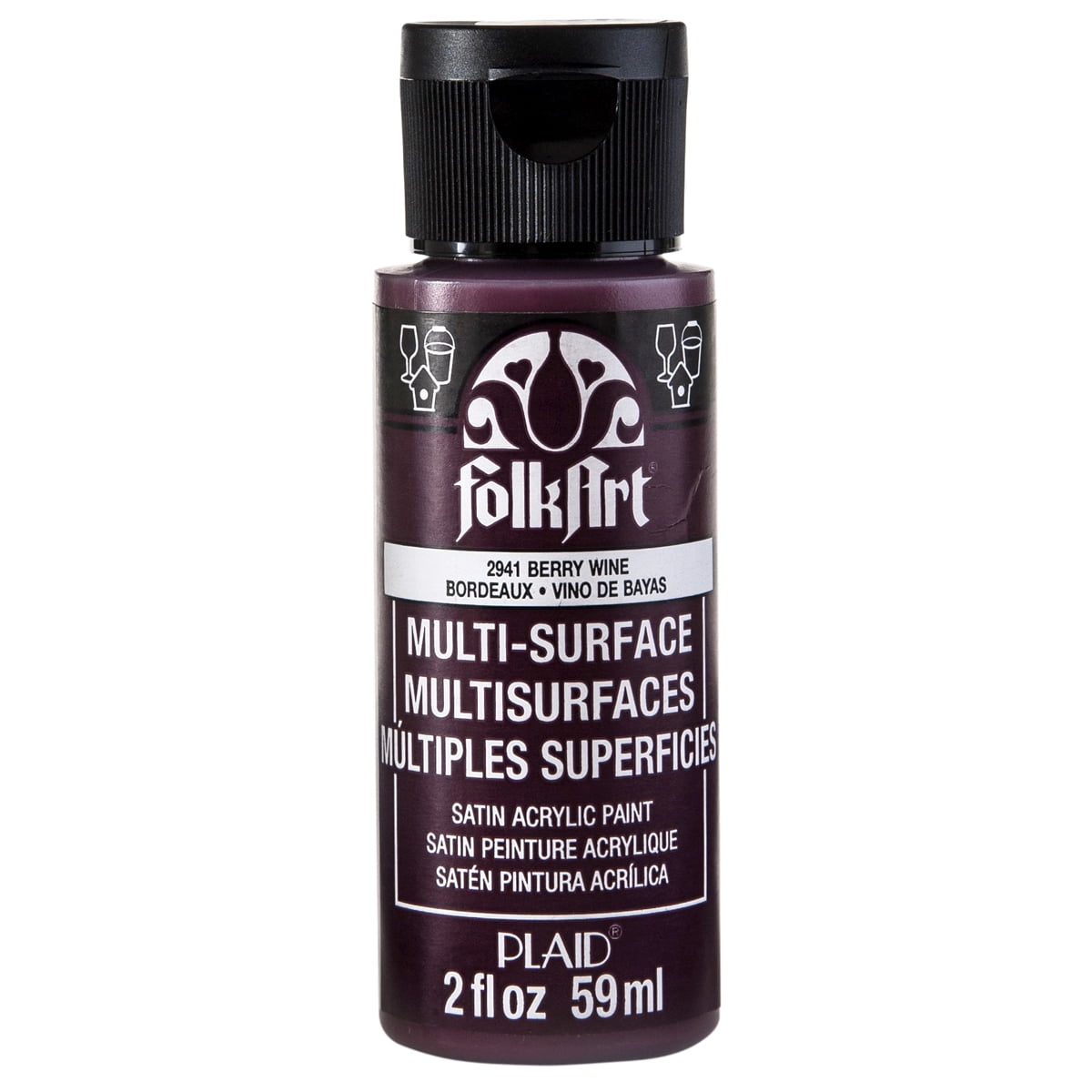 FolkArt Multi-Surface Satin Acrylic Paint, 2oz., 12 Pack