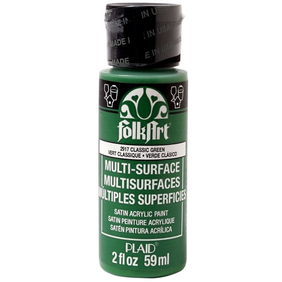 12 Pack: FolkArt Multi-Surface Satin Acrylic Paint - 2oz.
