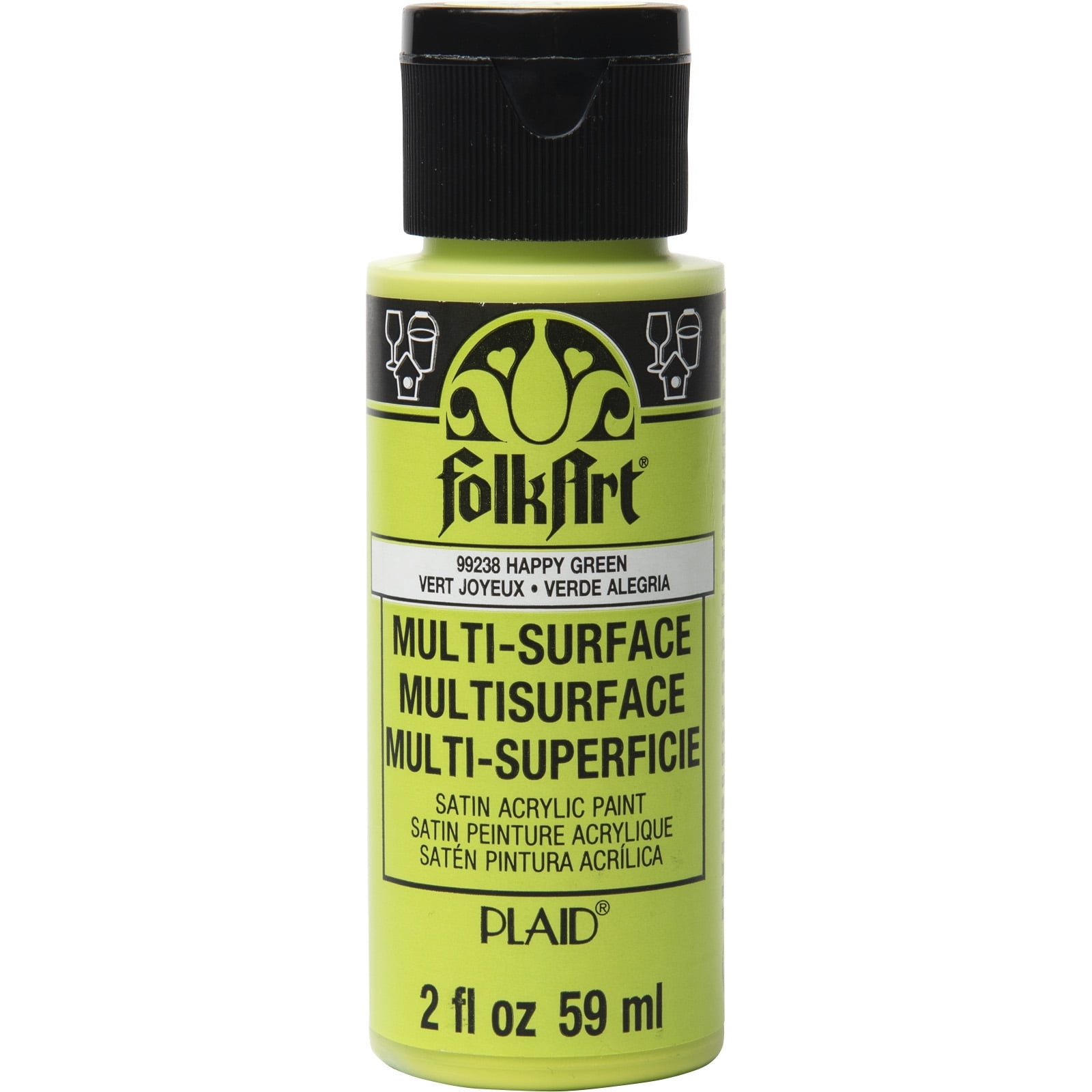FolkArt Multi-Surface Satin Acrylic Paint Set, 10 Colors | 2oz Bottles For Wood, Canvas, Fabric & More