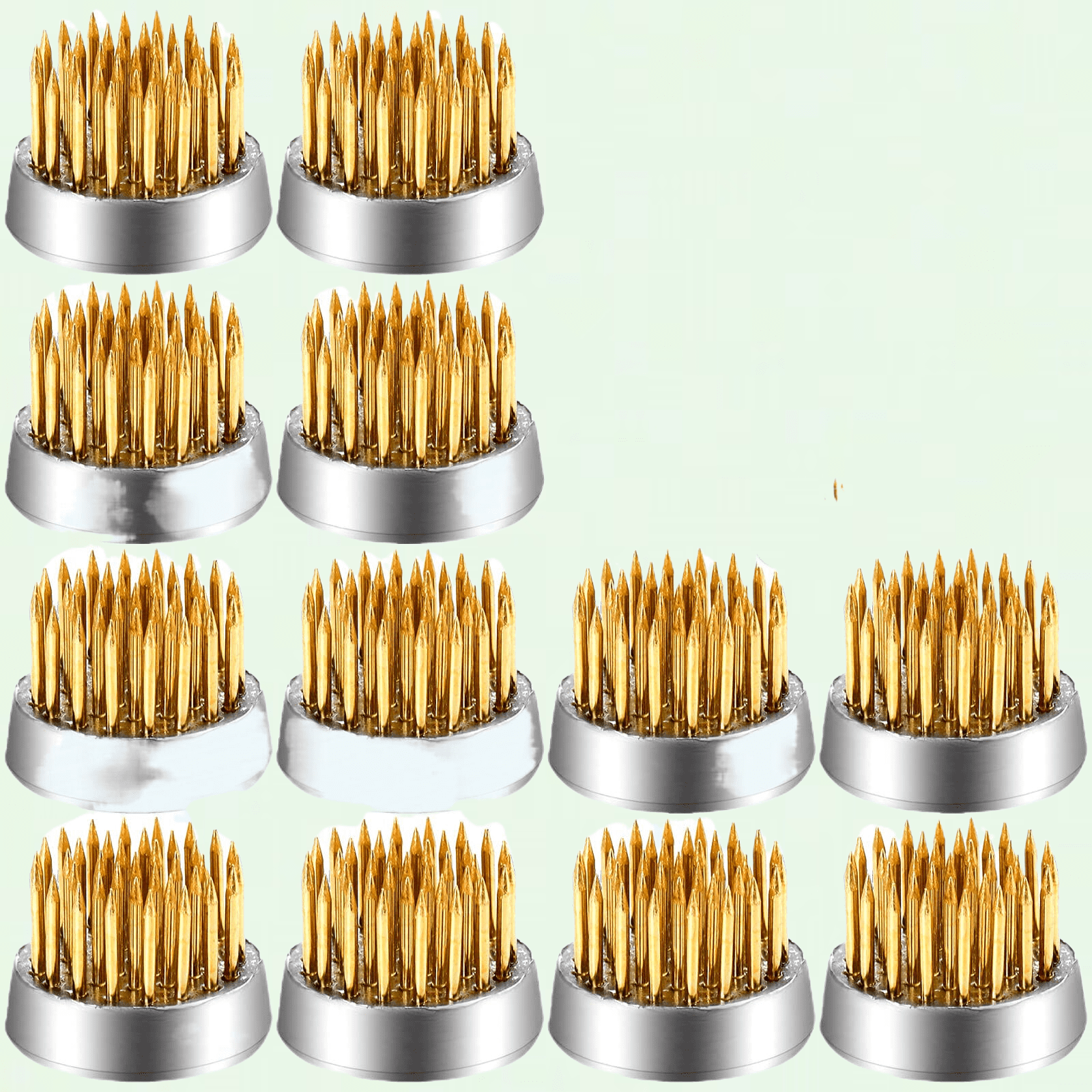 Iyalezirk 24 Pack Bloemkikkers Houder - Ronde Bloemarrangeurs Mini Koperen Pinnen 0,9 Inch