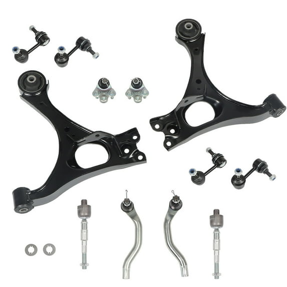 12-Pack Front Lower Left Control Arm with Ball Joint Sway Bar Tie Rod Suspension Kit for 2006-11 Honda Civic Non-Si Model