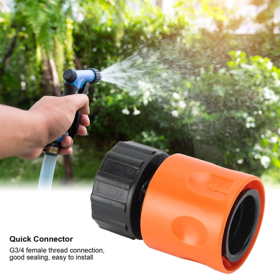 12-Pack G3/4 Female Thread Quick Connect Hose Coupler Fitting for Garden Irrigation - ABS Plastic Water Pipe Connector 12Pcs
