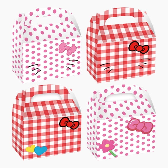 12 Pack Gable Treat Boxes, Paper Gift Goodie Boxes for Party Supplies.