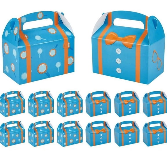 12 Pack Gable Treat Boxes, Paper Gift Goodie Boxes for Party Supplies.
