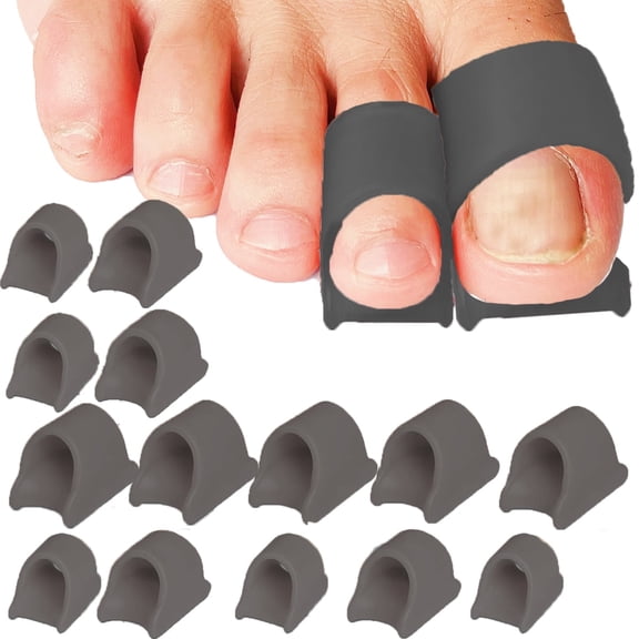 12 Pack Gel Toe Separators, Toe Spacers for Bunion, Overlapping Toes，Bunion Corrector for Men and Women, Bunion Pain Relief - Large Size