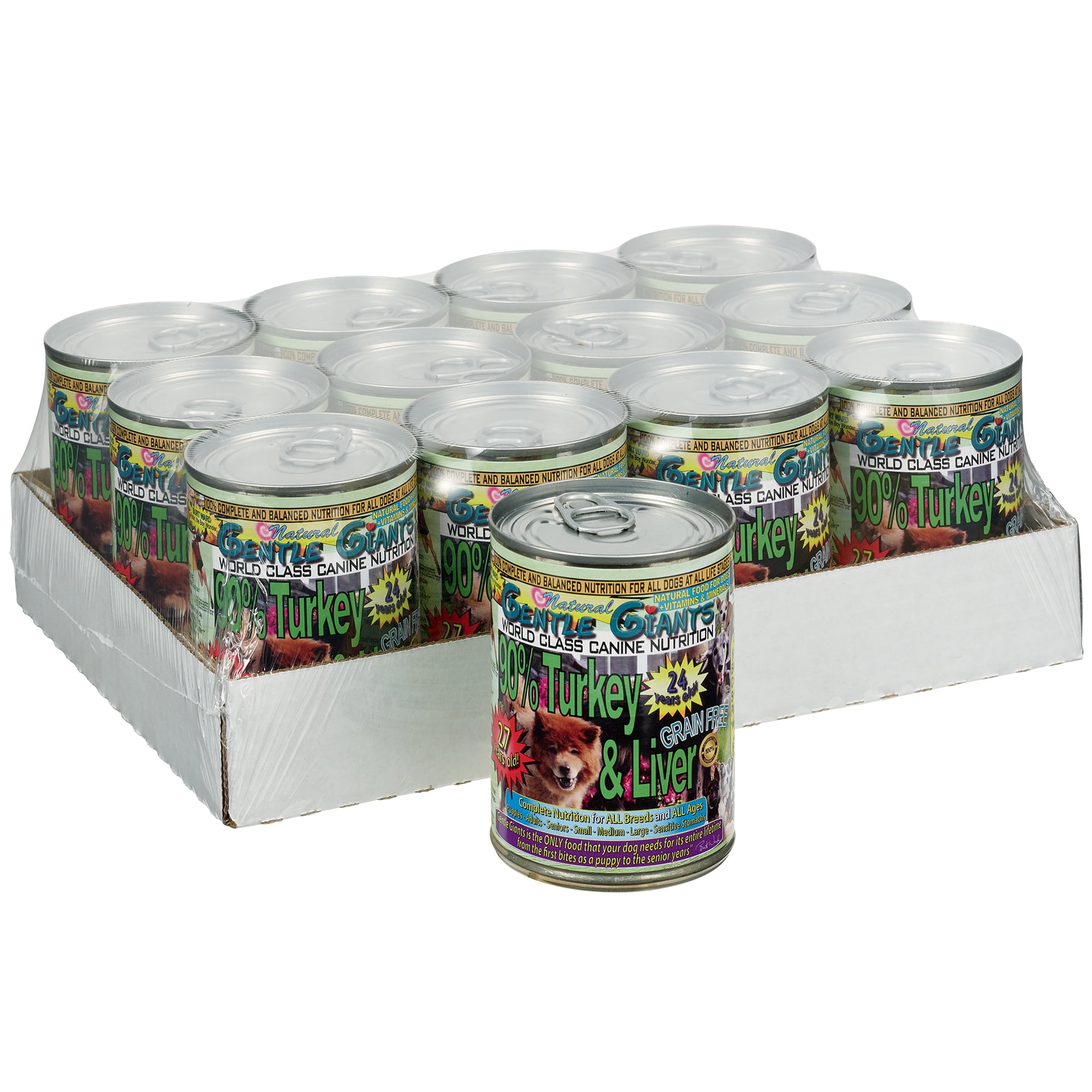 (12 Pack) Gentle Giants Canine Nutrition 90 Turkey GrainFree Wet Dog
