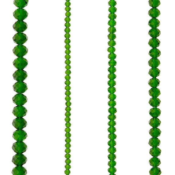 Bead Landing Glass Faceted Rondelle Beads, 12 Pack
