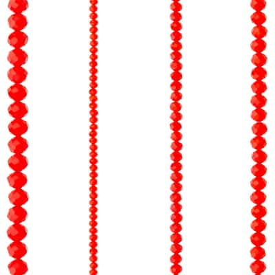 12 Pack: Glass Faceted Rondelle Beads by Bead Landing