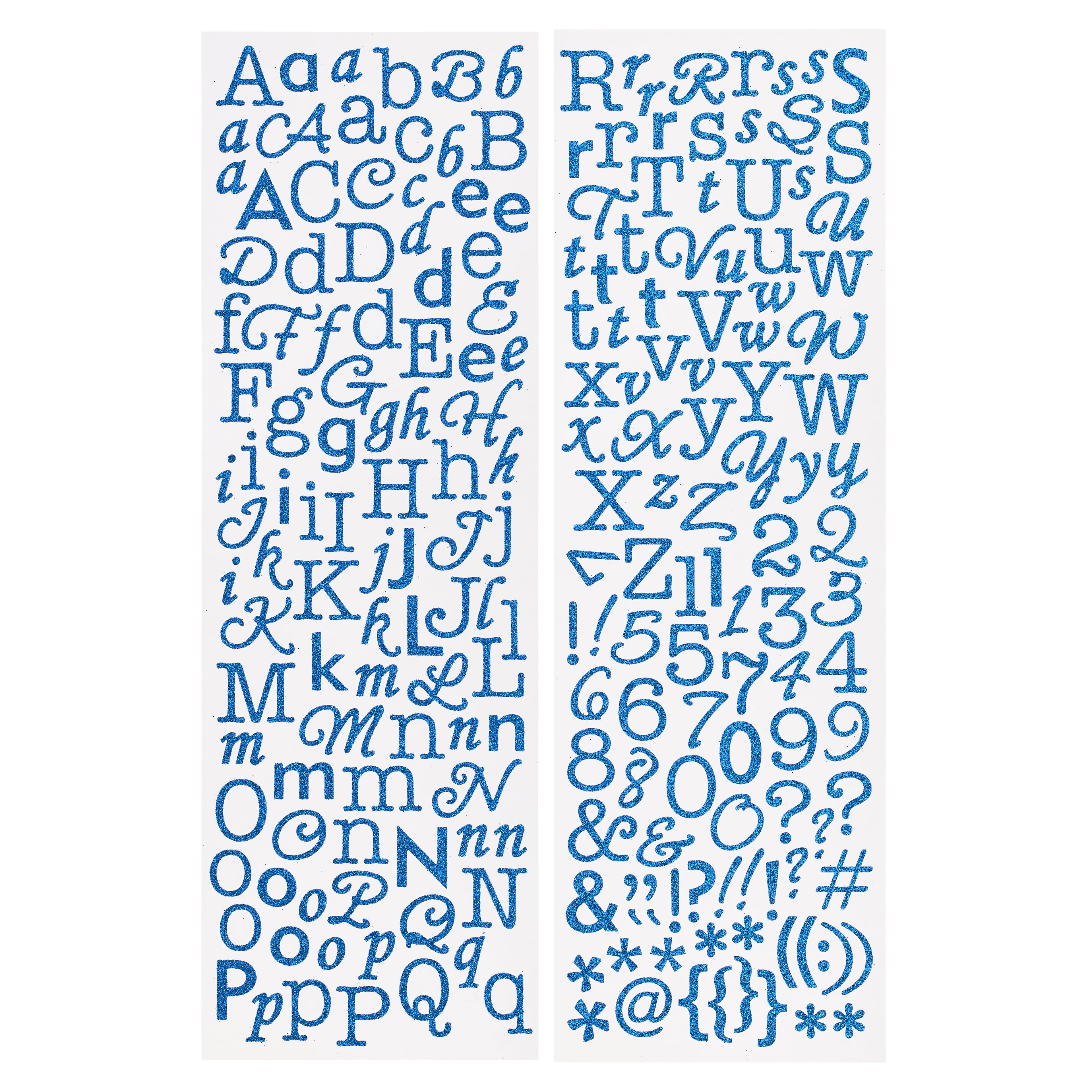Recollections Glitter Alphabet Stickers, 12 Pack