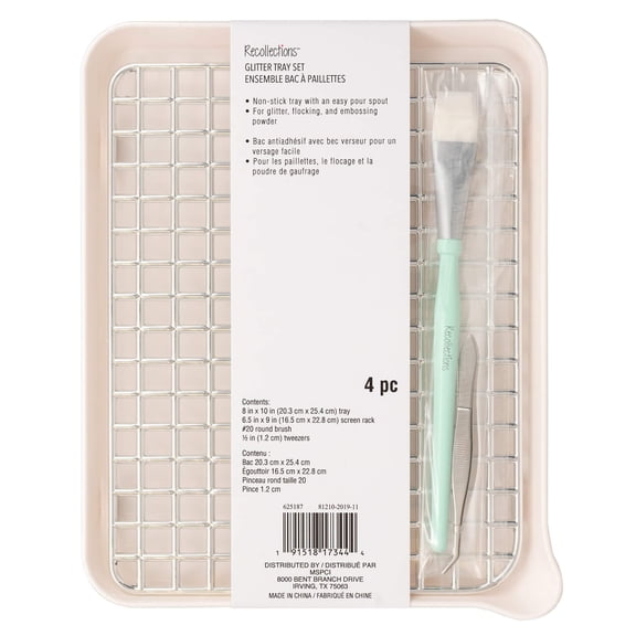 Recollections Glitter Tray Set, 12 Pack
