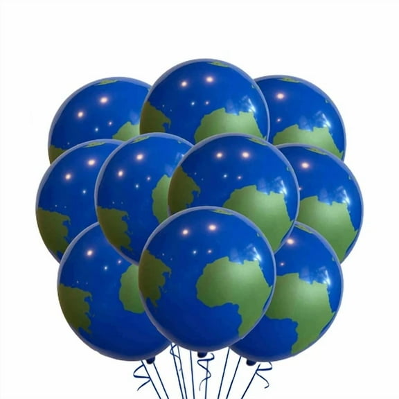 12 Pack Globe Balloons, World Balloons, Earth Balloons, Earth Day, World Party