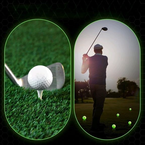12 Pack Glow in The Dark USA Golf Balls Bulk American Flag Golf Balls Patriotic Luminous Light up for Night Sports Gift for Golfers Dad Husband Men Women Lovers$$Sport & Recreation Other