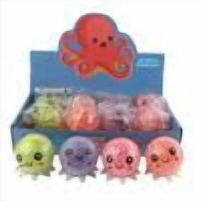 12-Pack Glow Octopus Squishy Set, Light Up Cute Animal Fidget for Anxiety Relief and Party Favors,Adults Teen Anxiety Relief Gift