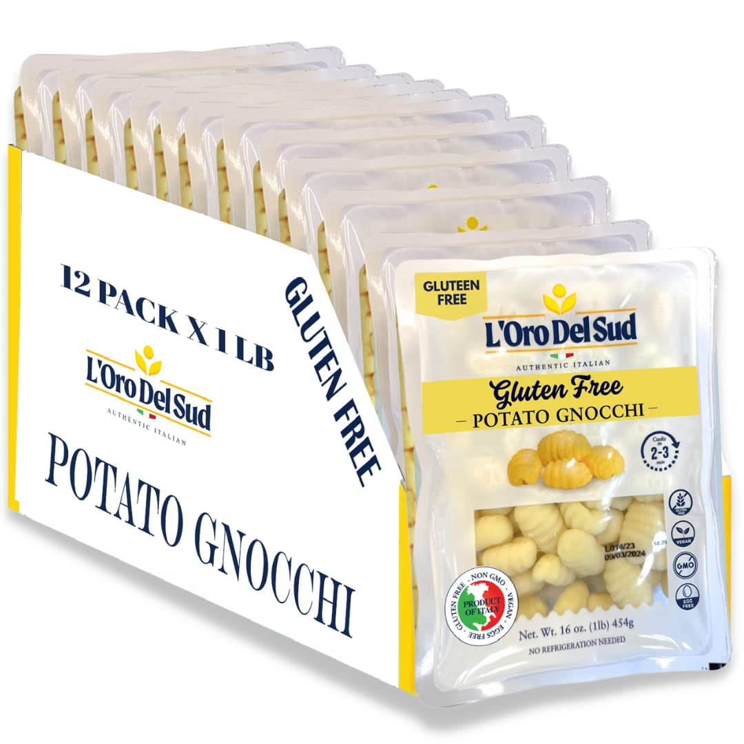 12 Pack, Gluten Free Potato Gnocchi, Cooks In 23 Minutes, Shelf Stable