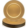 thumbnail image 1 of 12 Pack Gold Charger Plates with Beaded, 13 Inch Round Charger for Dinner Plate - Plastic Decor Charger Plate for Wedding, Party, Restaurant, Thanksgiving, Family Gathering, 1 of 7