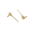 thumbnail image 1 of Bead Landing Gold Earring Post Ball Tops, 4mm, 12 Pack, 1 of 1
