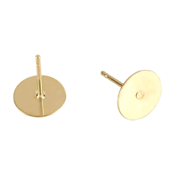 Bead Landing Gold Flat Earring Posts, 12 Pack