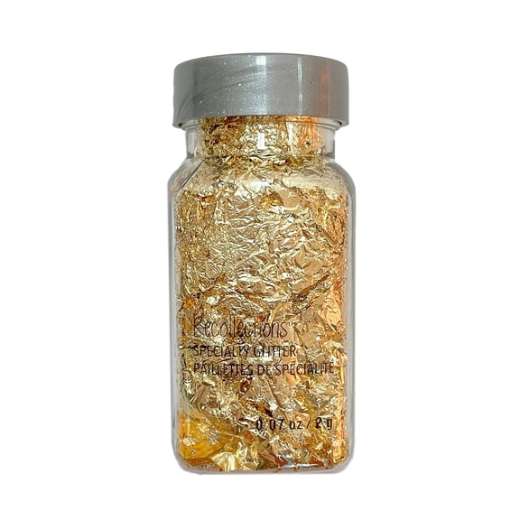 Recollections Gold Foil Specialty Glitter Flakes, 12 Pack