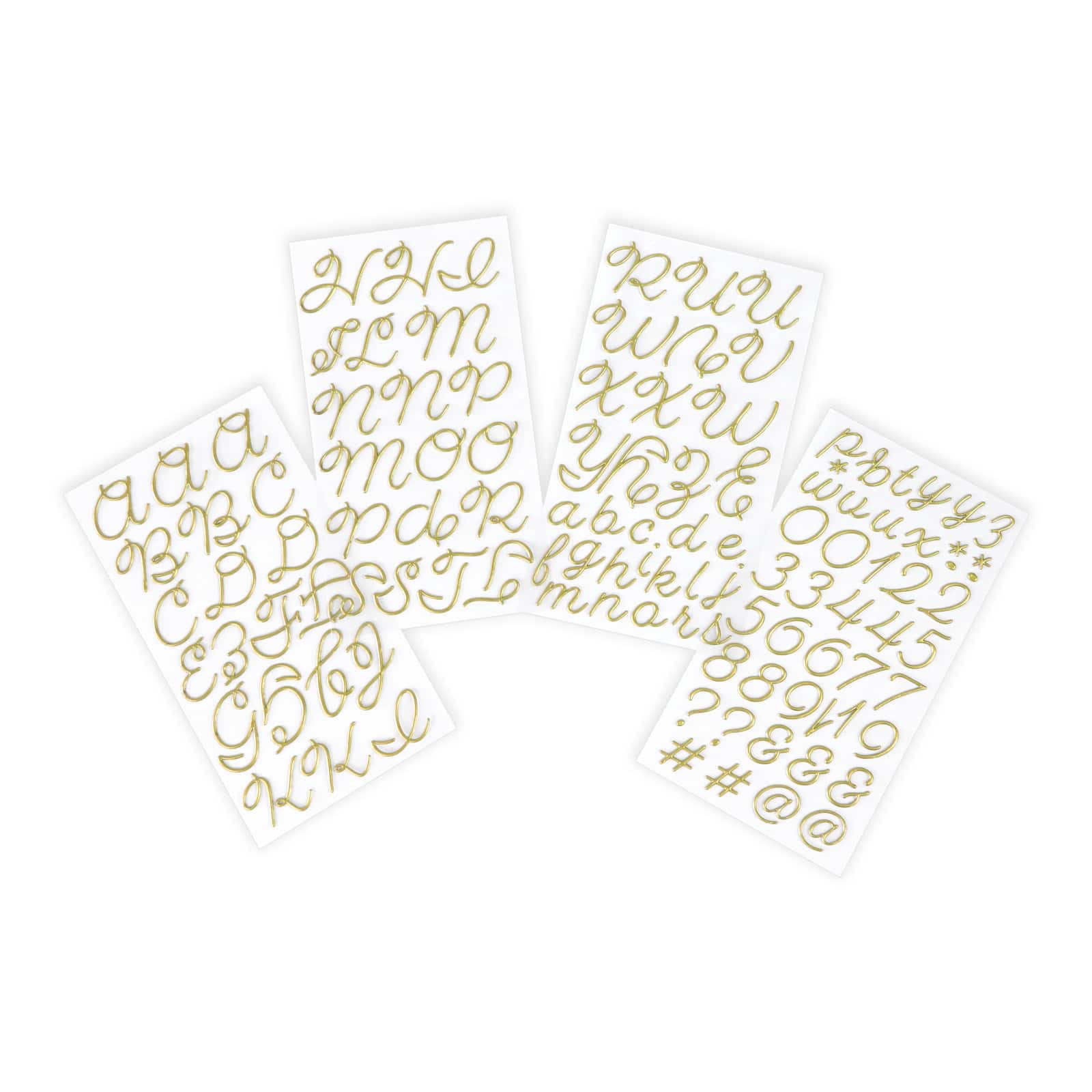 Recollections Gold Puffy Hand Letter Stickers, 12 Pack