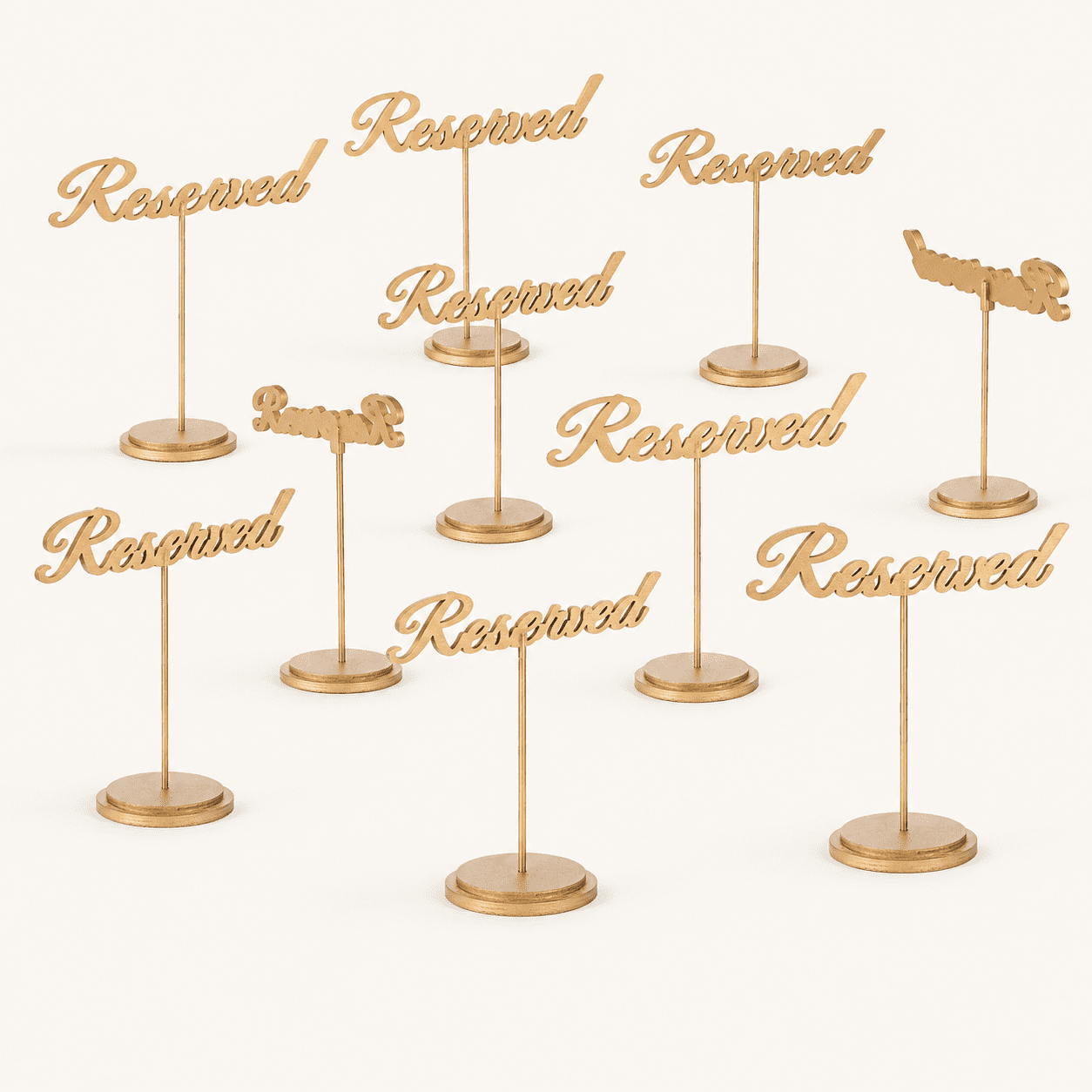Table Signag 12 Pack Gold Reserved Table Signs for Wedding Bulk - Walmart.com