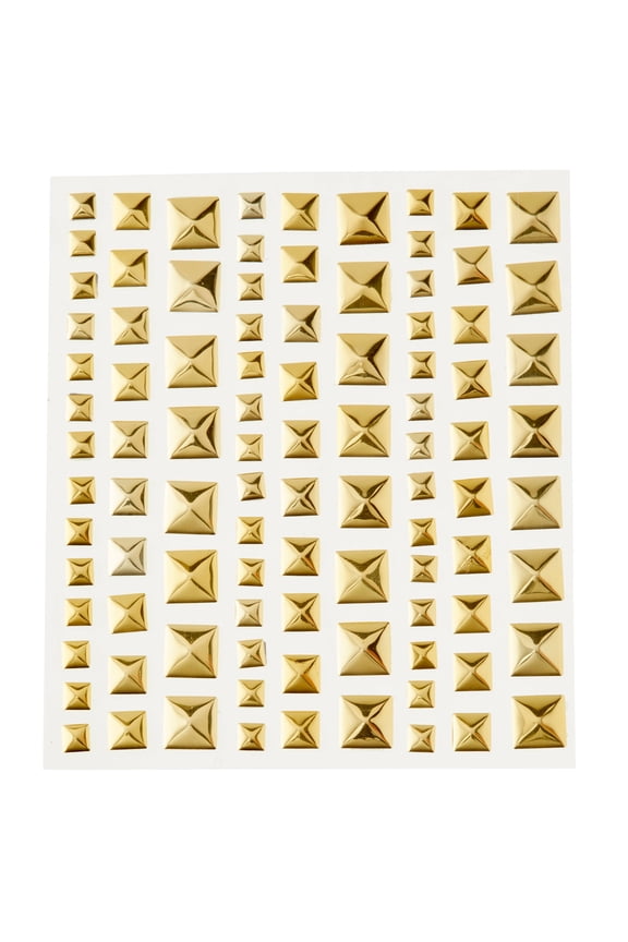 Gold Square Studs, 12 Pack