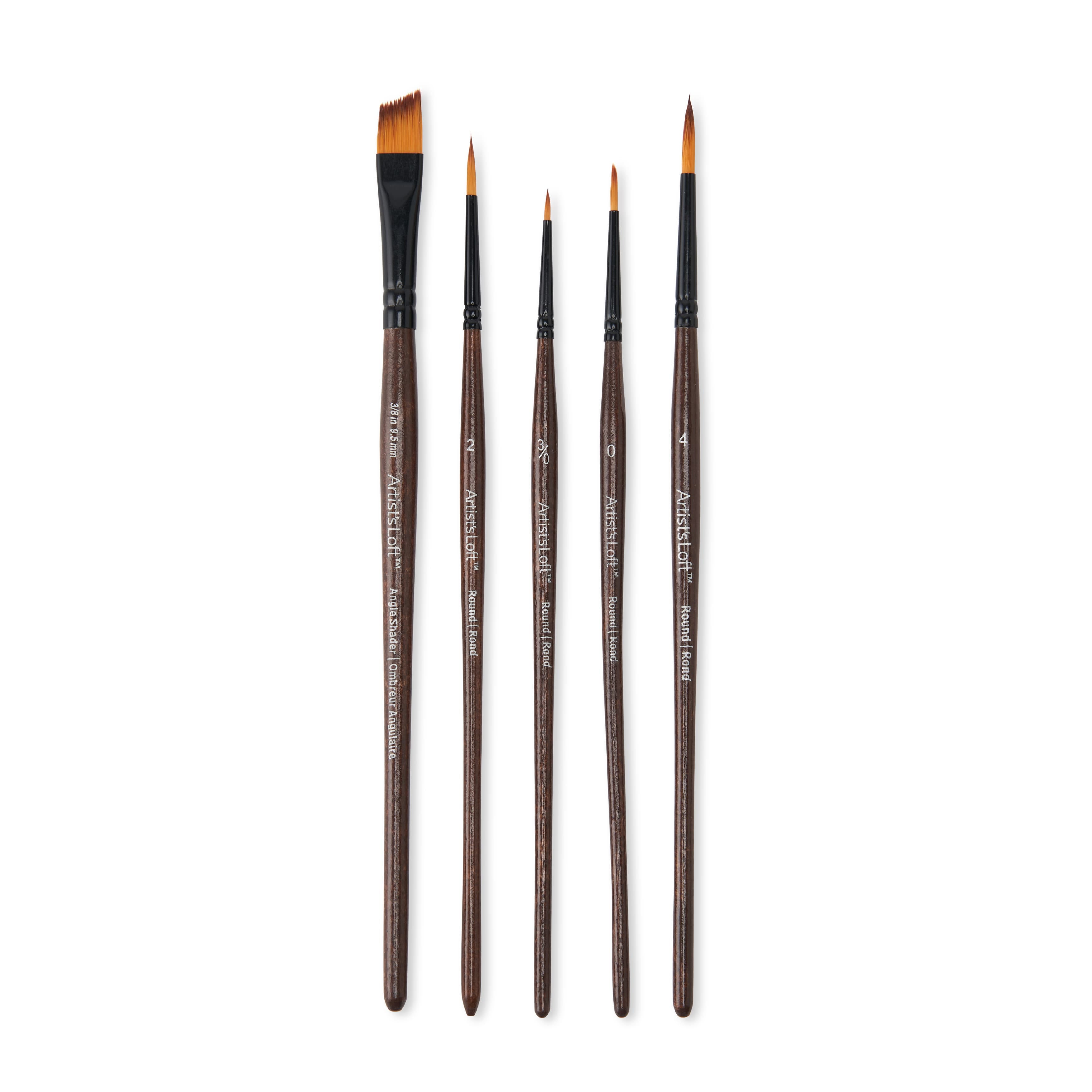 12 Pack Golden Synthetic Acrylic Brush Set by Artist's Loft™