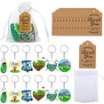 thumbnail image 1 of 12 Pack Golf Party Favors Return Gift Bags Keychains Thank You Kraft Tag Organza Gift Bags for Par Tee Fore Time Golf Sports Theme Birthday Party Supplies Classroom Golf Club Team Rewards, 1 of 7