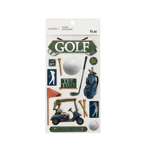 12 Pack: Golf Stickers by Recollections