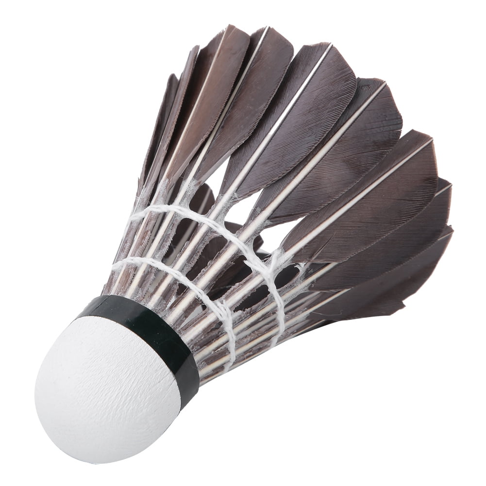 12-Pack Goose Feather Badminton Shuttlecocks Sport Training Hight Speed Black
