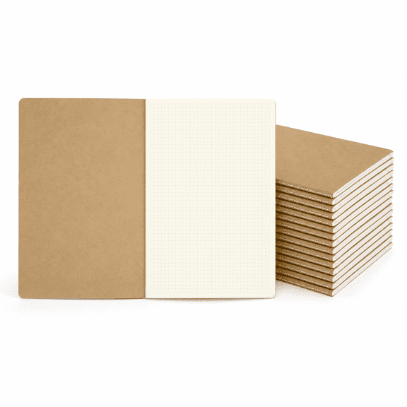 12 Pack Graph Paper Notebook A5 Size 8.26"x5.5" | Square Grid Journal Subject Notebooks For Travelers Stuoffice(64 Pages/32 Sheets)
