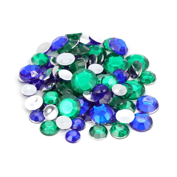 Creatology Green & Blue Round Mix Gems, 12 Pack