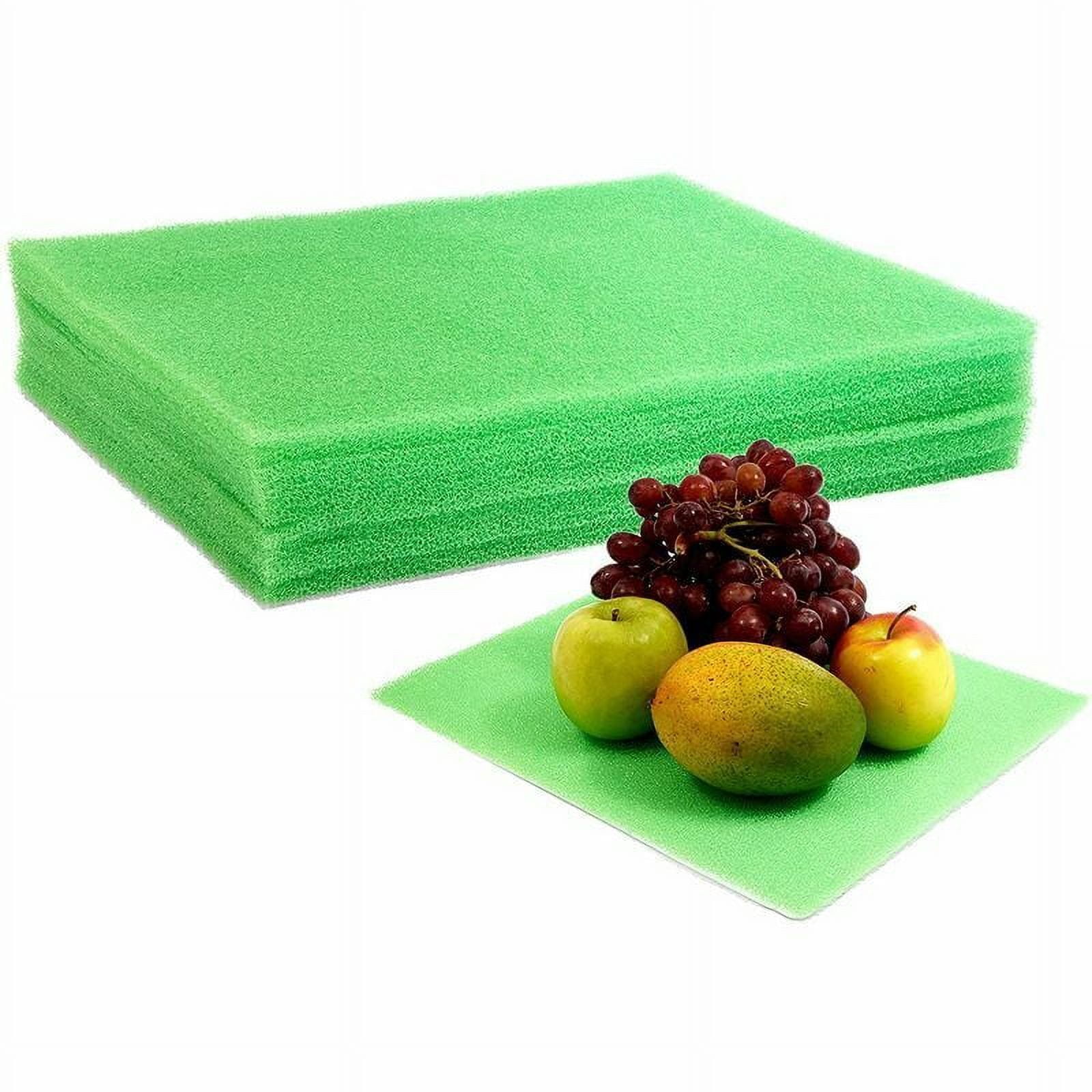 12 Pack Green Foam Fridge Liners, Refrigerator Shelf Organizer Mats, 15