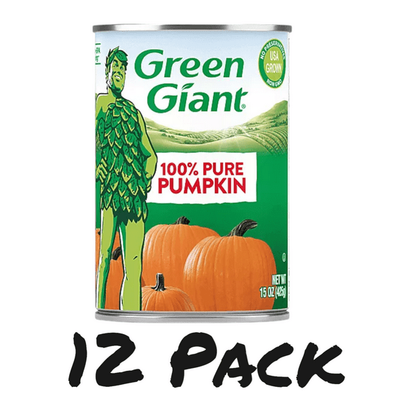 (12 Pack ) Green Giant 100% Pure Pumpkin 15 oz