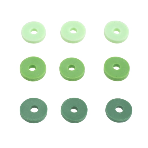 Bead Landing Green PVC Rondelle Spacer Heishi Beads, 5.8mm, 12 Pack