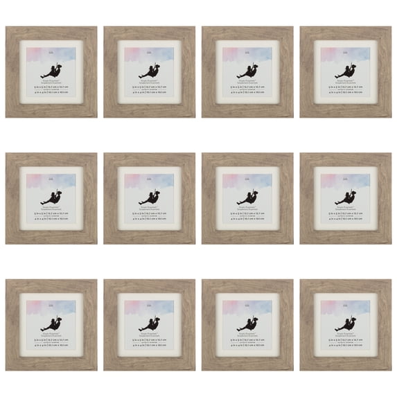 Studio Decor Griege Frame with Mat, Simply Essentials, 12 Pack