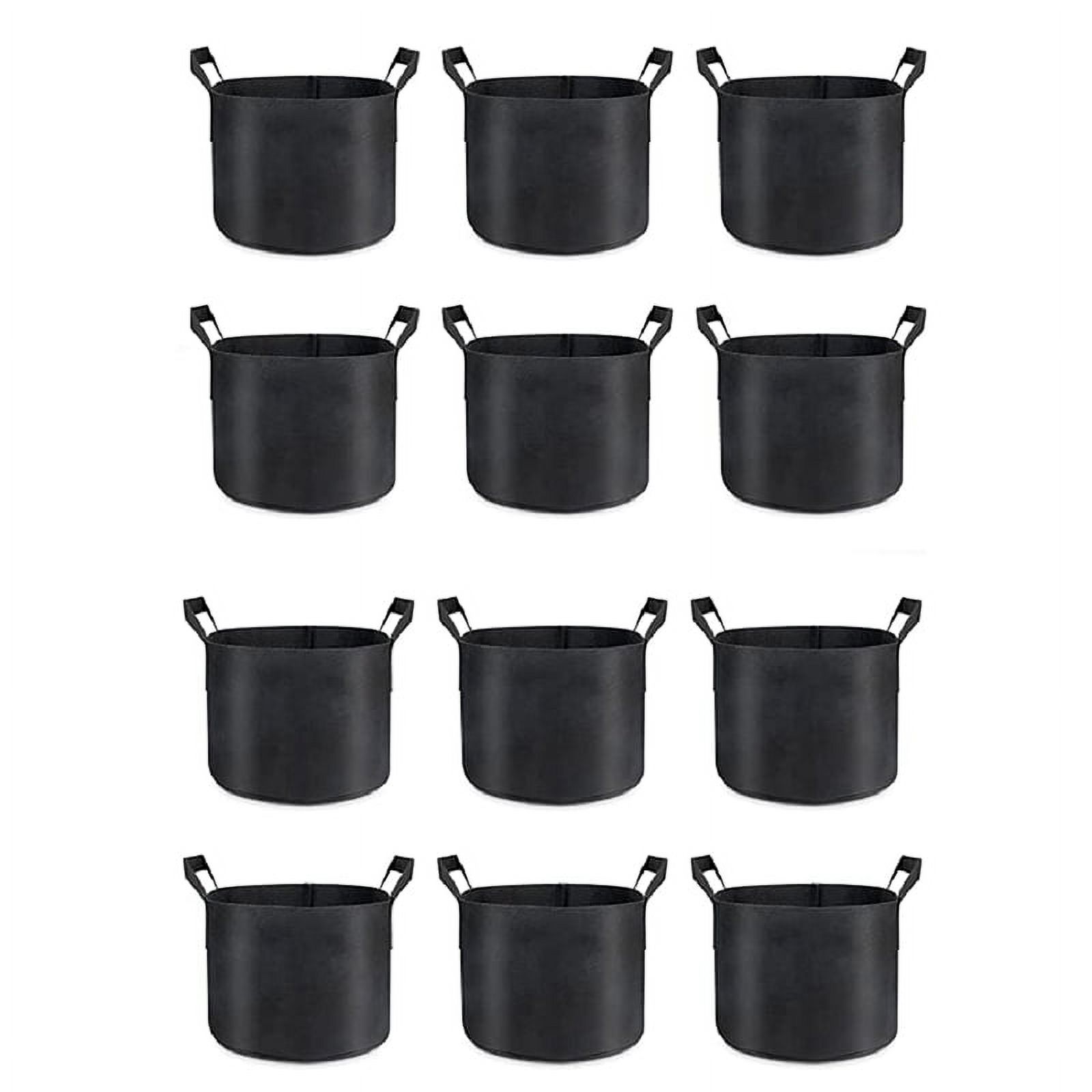 12Pack Grow Bags 5 Gallon, Thick Fabric Planter Bags for Vegetables